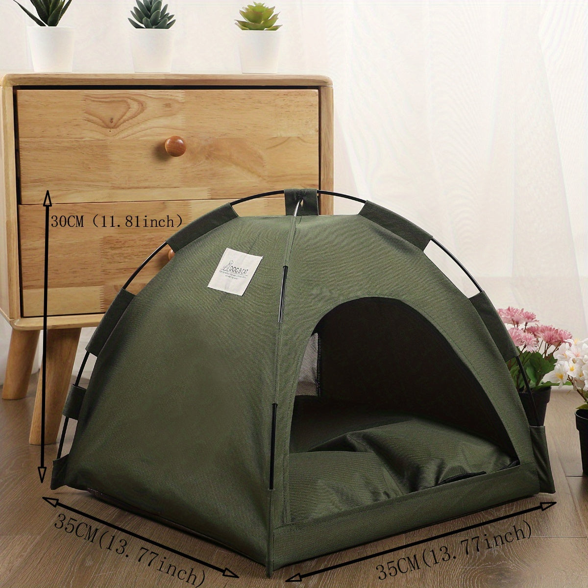 Tente Lit pour Chat avec Coussin Amovible – Grotte Antidérapante et Respirante pour l'Été.